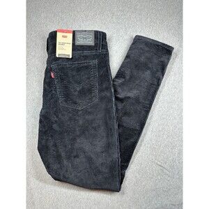 Levi's 721 High Rise Skinny Pants Women's W32 x L30 Black Corduroy NWT‎